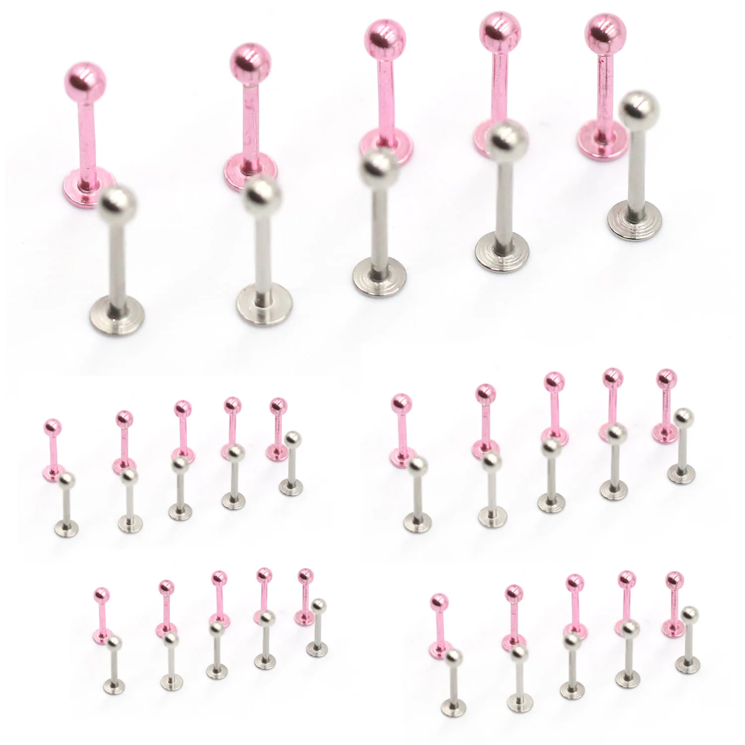 

5Pcs/lot Wholesale ragus Helix Bar 3mm Ball Stainless Steel Labret Lip Bar Rings Stud Cartilage Ear Piercing Body Jewelry
