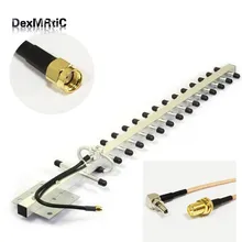 3G antena 25dBi RP-SMA yagi ao ar livre 1880-1920/1990-2170 MHZ Antena + 1 pc Conector Fêmea RP-SMA para CRC9 Macho RG316 15 CM