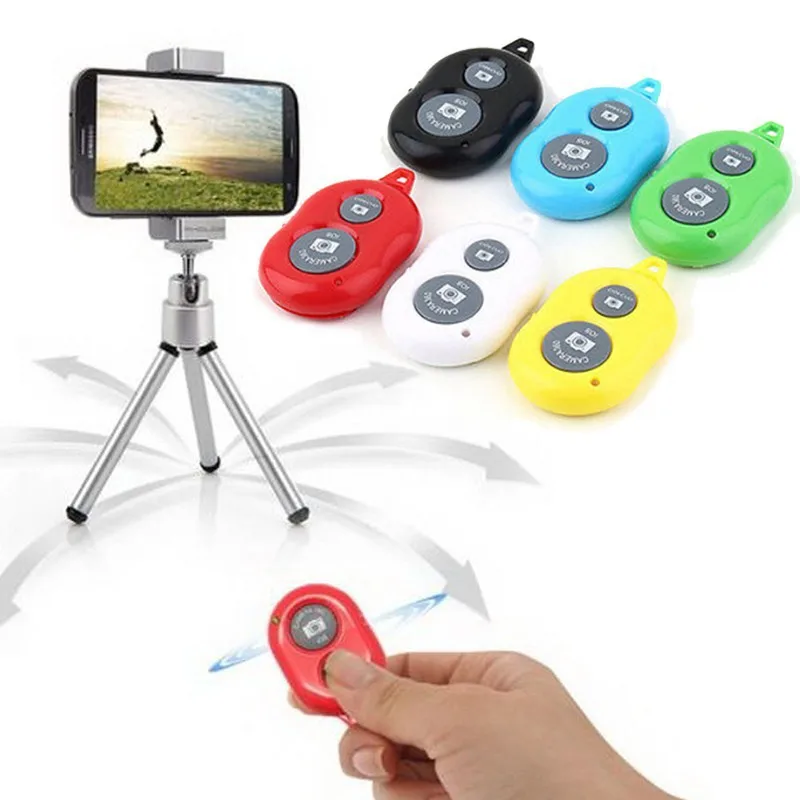 Colorful Wireless Bluetooth Camera Remote Control Self-timer Shutter For Samsung S3 S4 S5 iphone 4S 5S NO Battery Good Quality |