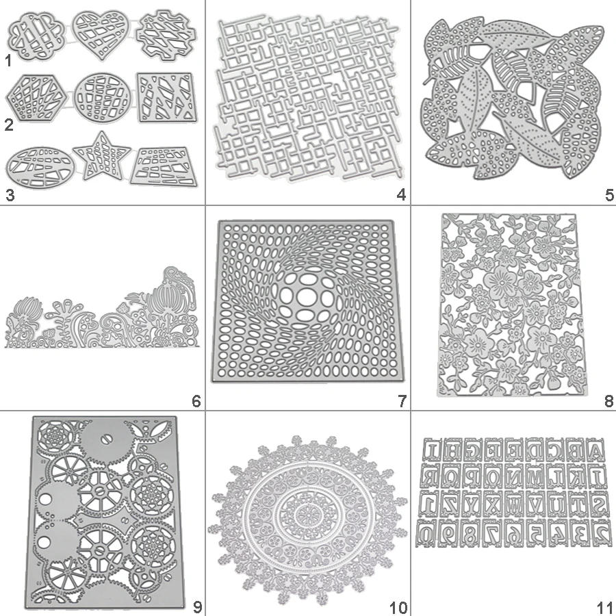 Gear Cover Metal Cutting Dies Stencil Scrapbooking Paper Card Embossing DIY