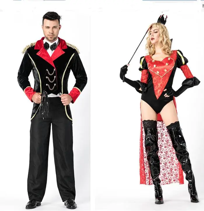 

Ringmaster Halloween Costume Circus Gentleman Carnival Magician Adult Man woman queen Costume Fantasia Cosplay