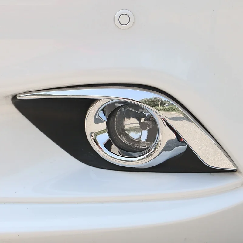 

car accessories chromium parts fog lamp eyebrow decorative refit bright sequins chrome modification FOR Mazda Atenza