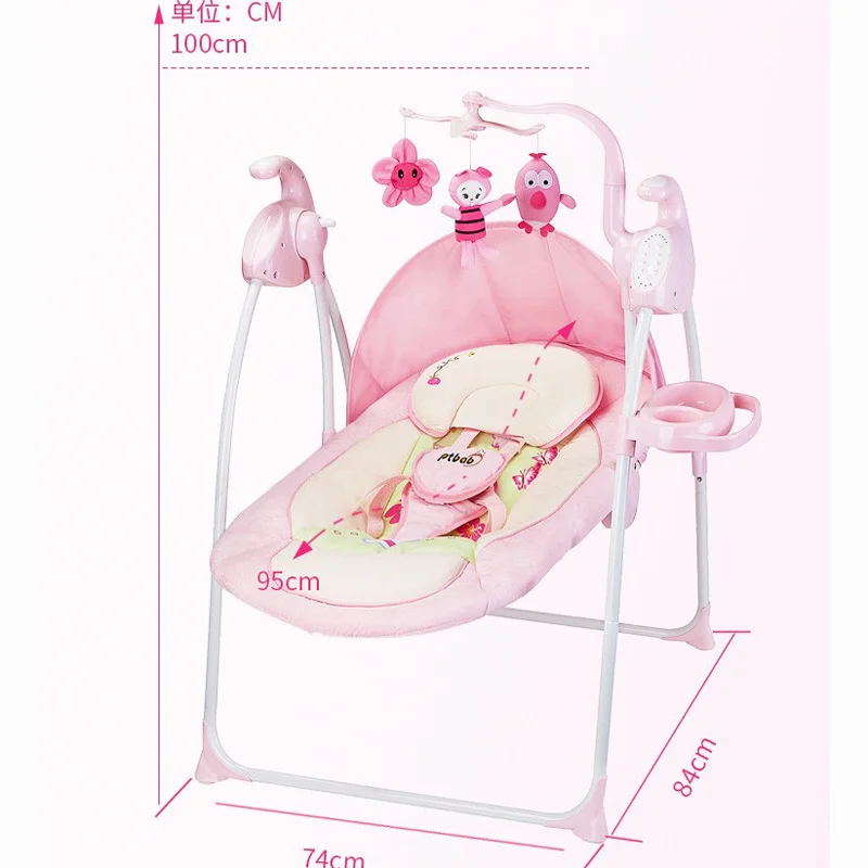 Кресло качалка детское портативное с Bluetooth и голосовым управлением|cradle bed|chair