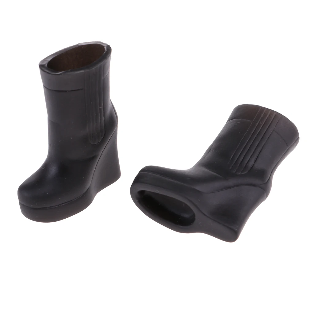 MagiDeal Plastic Boots Shoes for 12inch Blythe 1/6 Licca Doll Clothes Accessory Black