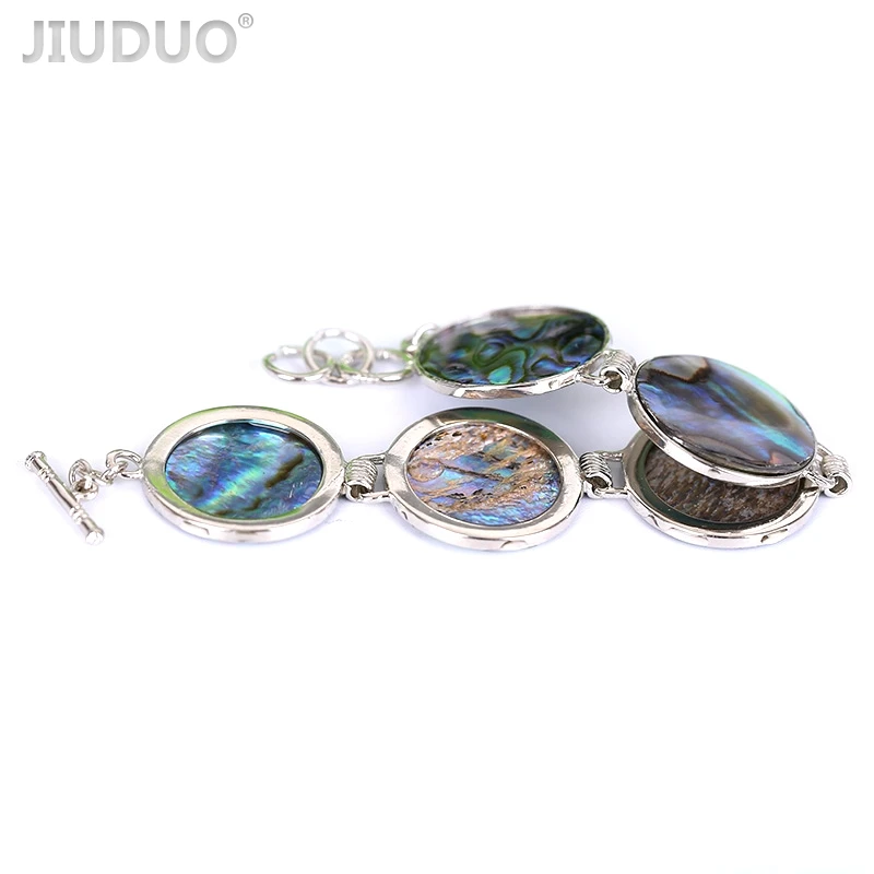 

Round bobbin bangles Fashion Abalone Shell Bracelet Creative gold plated jewellery for women