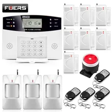 Home Security Alarm systems Metal Remote Control Voice Prompt Wireless Door sensor LCD Display Wired Siren Kit SIM SMS GSM Alarm yobang security english russian spansih voice prompt sim home security wifi gsm alarm system app remote control