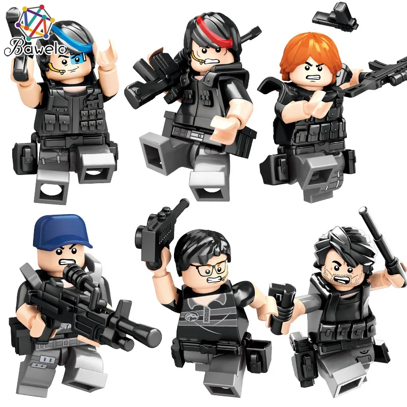 

2018 Military City boy police Series Weapon Building Blocks Compatible figures legoing enlighten/ Educational Toys For Children