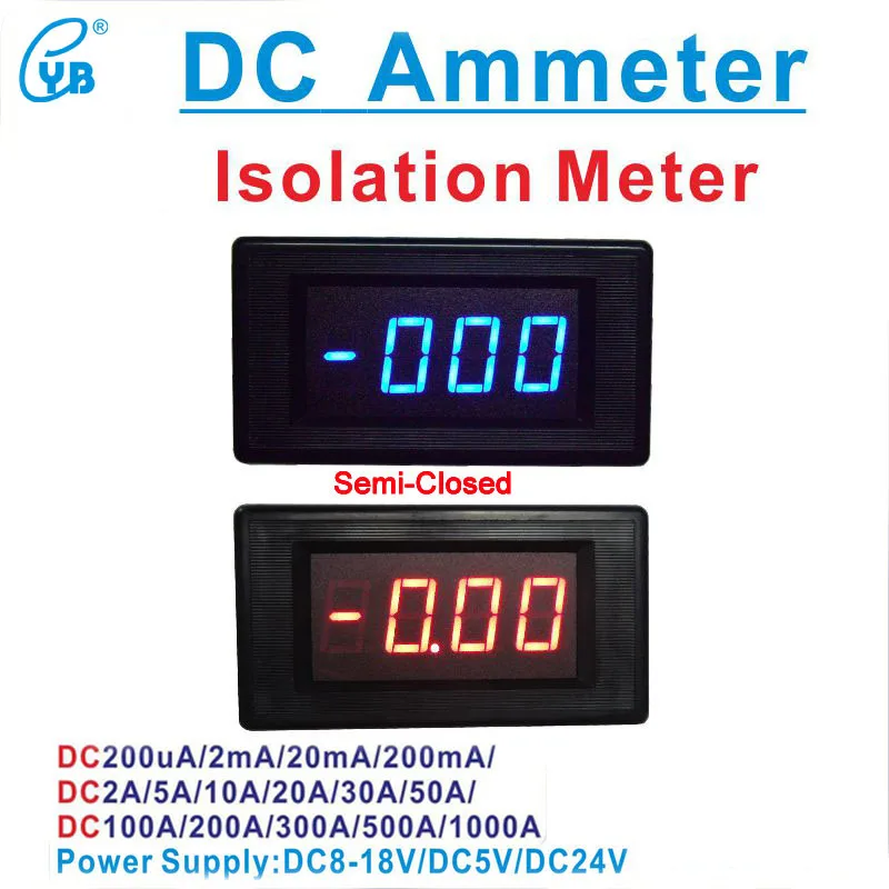 

YB5135AI Isolation Meter DC Ammeter LED Digital Current Meter dc 200mA 2A 5A 10A 20A 50A 100A 200A Milli Amp Meter Micro Ammeter