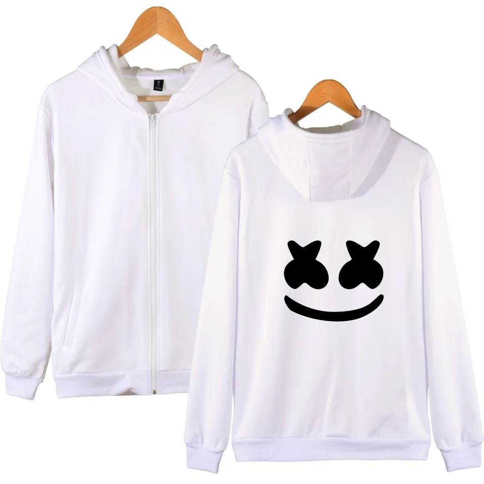 Adult Unisex DJ Marshmello Zipper Hooded Hoodie Jacket Costumes