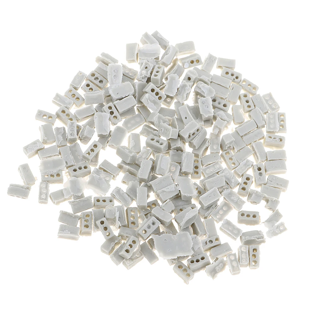 200pcs/set 1:35 Unpainted Kit Resin Soldier Model Scene Accessories Perforated Bricks Brick Ruins Dedicated
