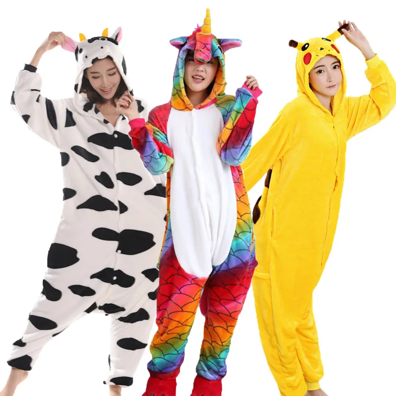 Animal Pajamas For Adult Unicorn Pikachu Panda Stitch Pegasus Cartoon Cosplay Flannel Hooded Unisex Pijamas Costume Onesies Animal Pajamas For Adult Unicorn Pikachu Panda Stitch Pegasus Cartoon Cosplay Flannel Hooded Unisex Pijamas Costume Onesies