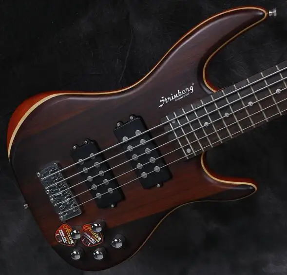 Buy New Natural Wood Active 5 String Bass Guitar 3