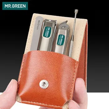 MR.GREEN Professional Stainless steel nail clippers set home 4 in 1 manicure tools grooming kit art portable nail personal clean 12 in1 manicure set stainless nail clipper kit nail care set nail clippers cuticle grooming kit utility manicure set tools