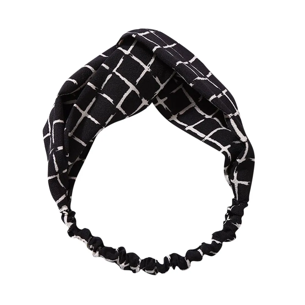 

Woman Headband New Turban Solid Headbands Girls Makeup Fabric Elastic Hair Band Twisted Knotted Hair Accessories Headwrap