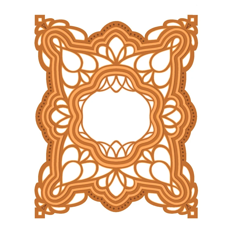 

DiyArts Flower Lace Cover Metal Cutting Dies Background Fustelle Scrapbooking Frame Paper Crafts Diecut Embossing DIY Troqueles
