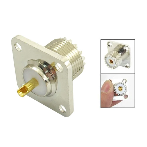 

KSOL SO-239 Female Jack Square Shape Solder Cup Coax Connector For Radio