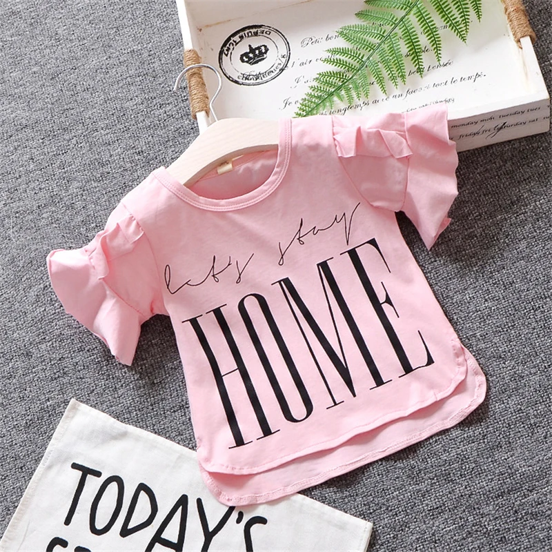 (5 pieces/lot) Children's Clothing Girls T shirt Baby Girl