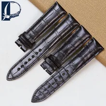Pesno Suitable for Jaeger-LeCoultre Crocodile Leather Dark Brown Watch Strap Luxury Men Watch Accessories 20mm Watch Band