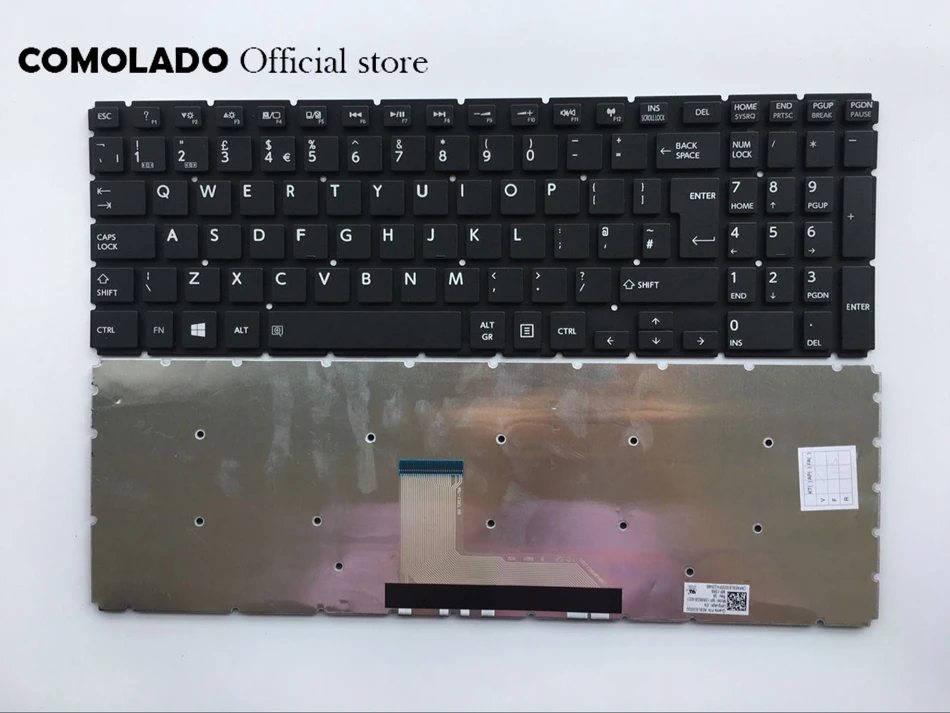 UK Keyboard For TOSHIBA Satellite L50-B S50-B L50D-B L50T-B S55-B S55T-B S55D-B Black keyboard UK Layout
