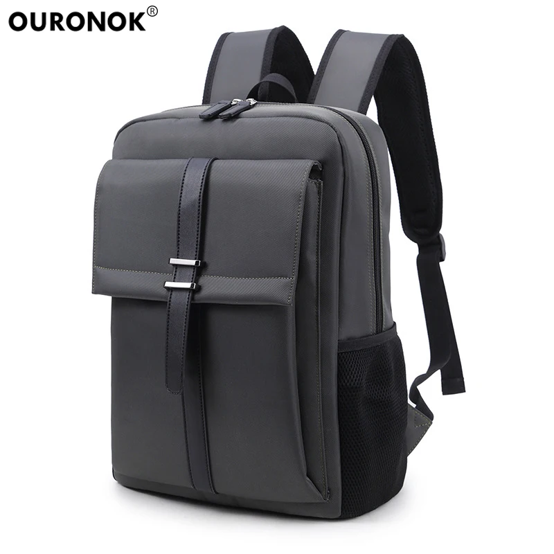 

OURONOK 2018 New Men's Double Shoulder Bag Business Backpack Men Women Computer Office Laptop Work bag School Student Bags