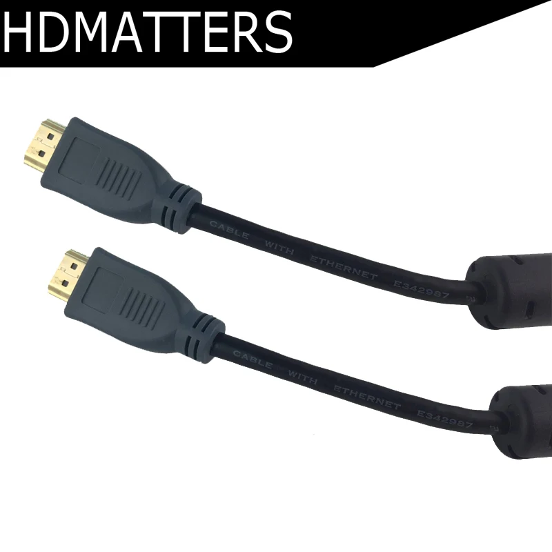 HDmatters 4 К HDMI кабель с Ethernet 1 м 3ft HDMI 1,4 В с двумя ферритовыми сердечниками(19+ 1 медный проводник, фольга+ плетение Экранирование