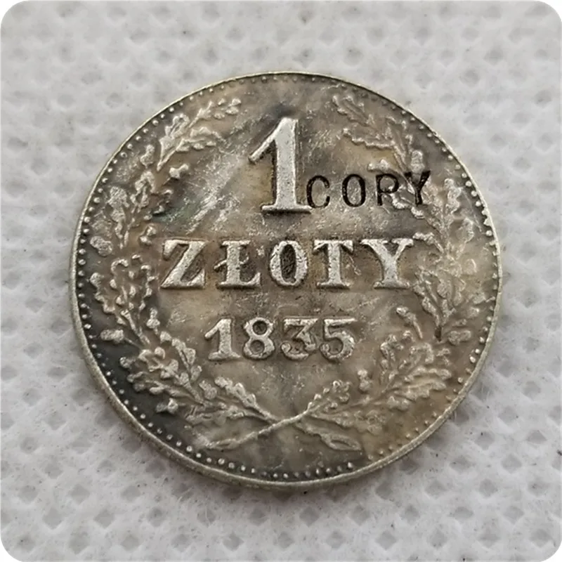 Польша: 1 ZLOTY 1835 WMK имитация монеты памятные монеты-копии монет медаль коллекционные монеты