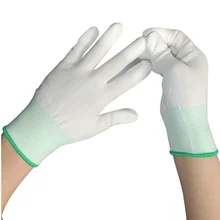 PU coated gloves coated Nylon glove clean gloves knitted / anti static gloves