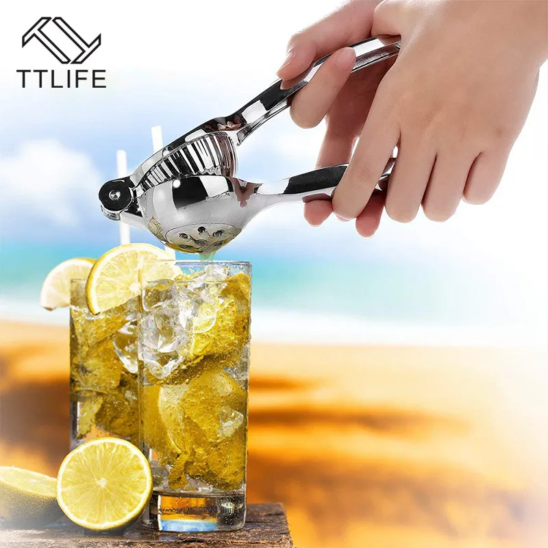 

TTLIFE Stainless Steel Manual Juicer Portable Lemon Squeezer Citrus Presser Fruit Pressing Kitchen Fast Handle Press Tool