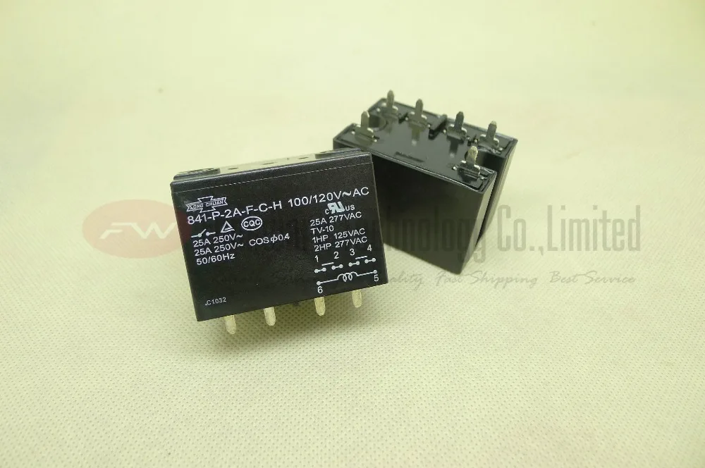 841-P-2A-F-C-H-100/120VAC силовое реле 25A 277VAC 6 контактов | Обустройство дома