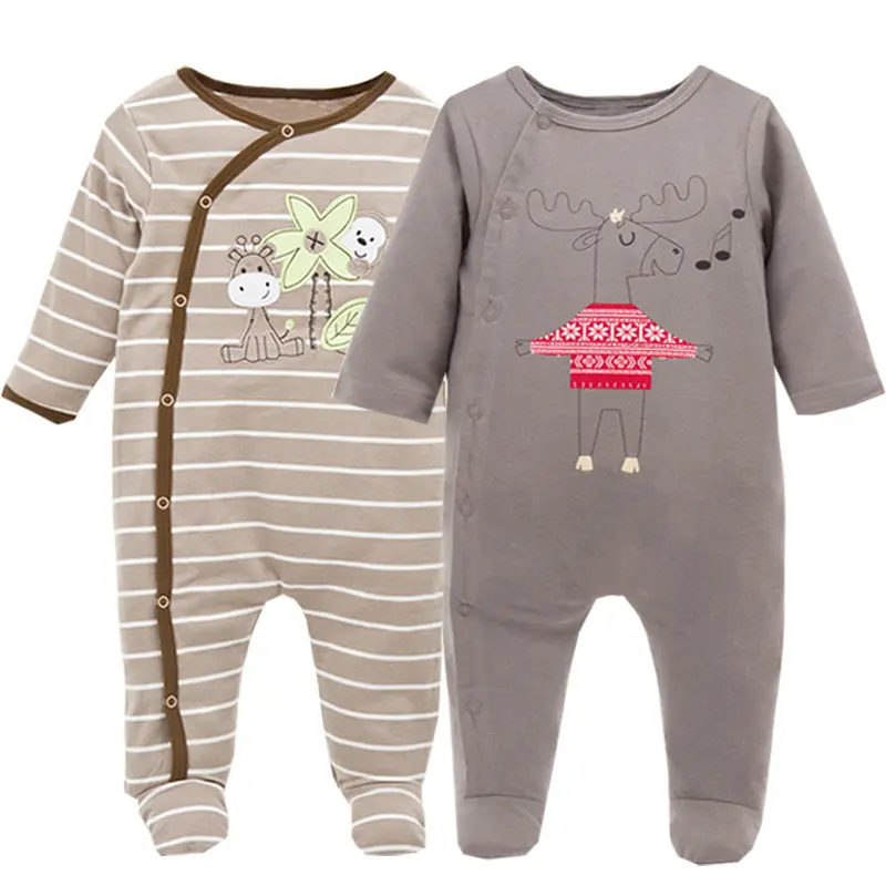 Весенний Детский комбинезон с длинными рукавами; одежда для маленьких девочек с рисунком; Одежда для новорожденных мальчиков; хлопковый комбинезон; Пижама детская - Цвет: PY10861145