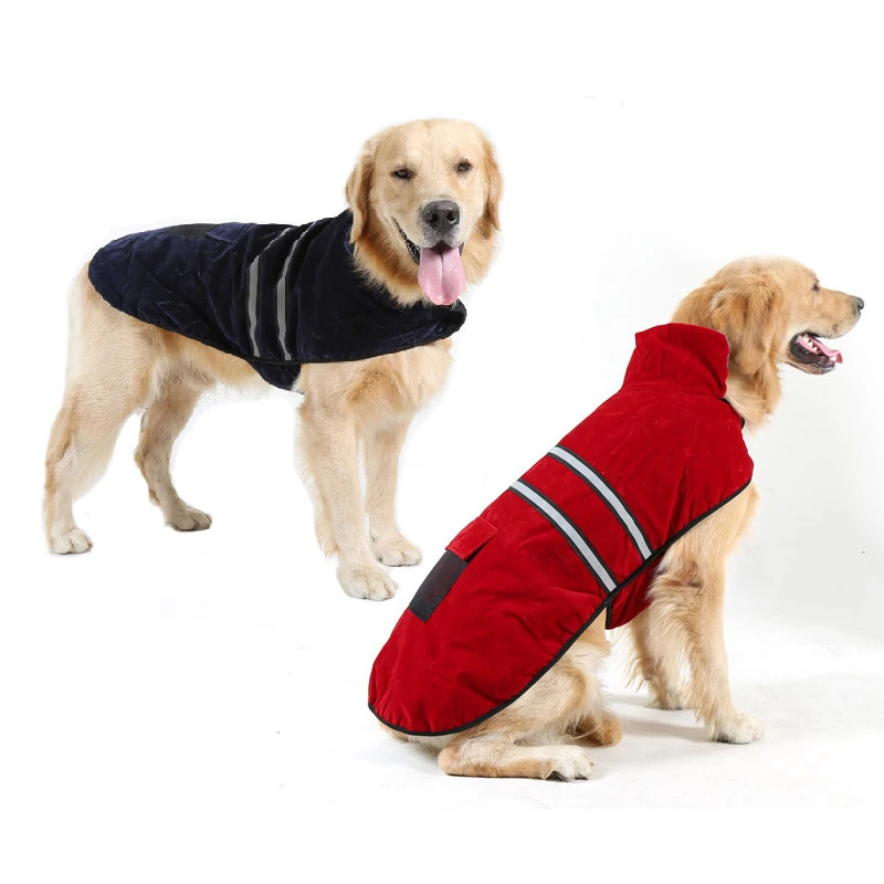 Reflective Pet Clothes Suede Dog Clothes for Large Dogs Costume Outdoor