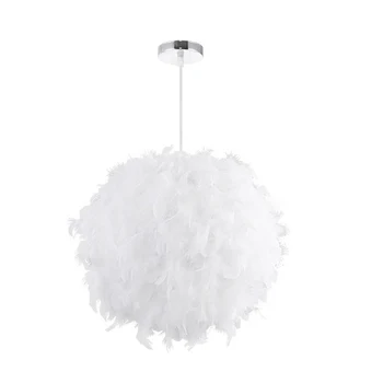 

Coquimbo Pendant Feather Lamp Romantic Dreamlike Feather Droplight Bedroom Living Room Parlor Hanging Lamp E26/E27 Max 60W