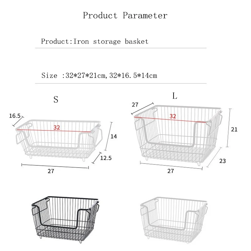 Железная корзина для хранения, Штабелируемый кухонный органайзер для хранения, посуда с изображениями фруктов, держатель для хранения слива, корзина для хранения в ванной комнате с ручкой