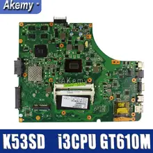 K53SD เมนบอร์ด REV: 6.0 i3U GT610M RAM สำหรับ ASUS K53SD A53S แล็ปท็อป K53SD Mainboard K53SD เมนบอร์ดทดสอบ 100% OK(China)