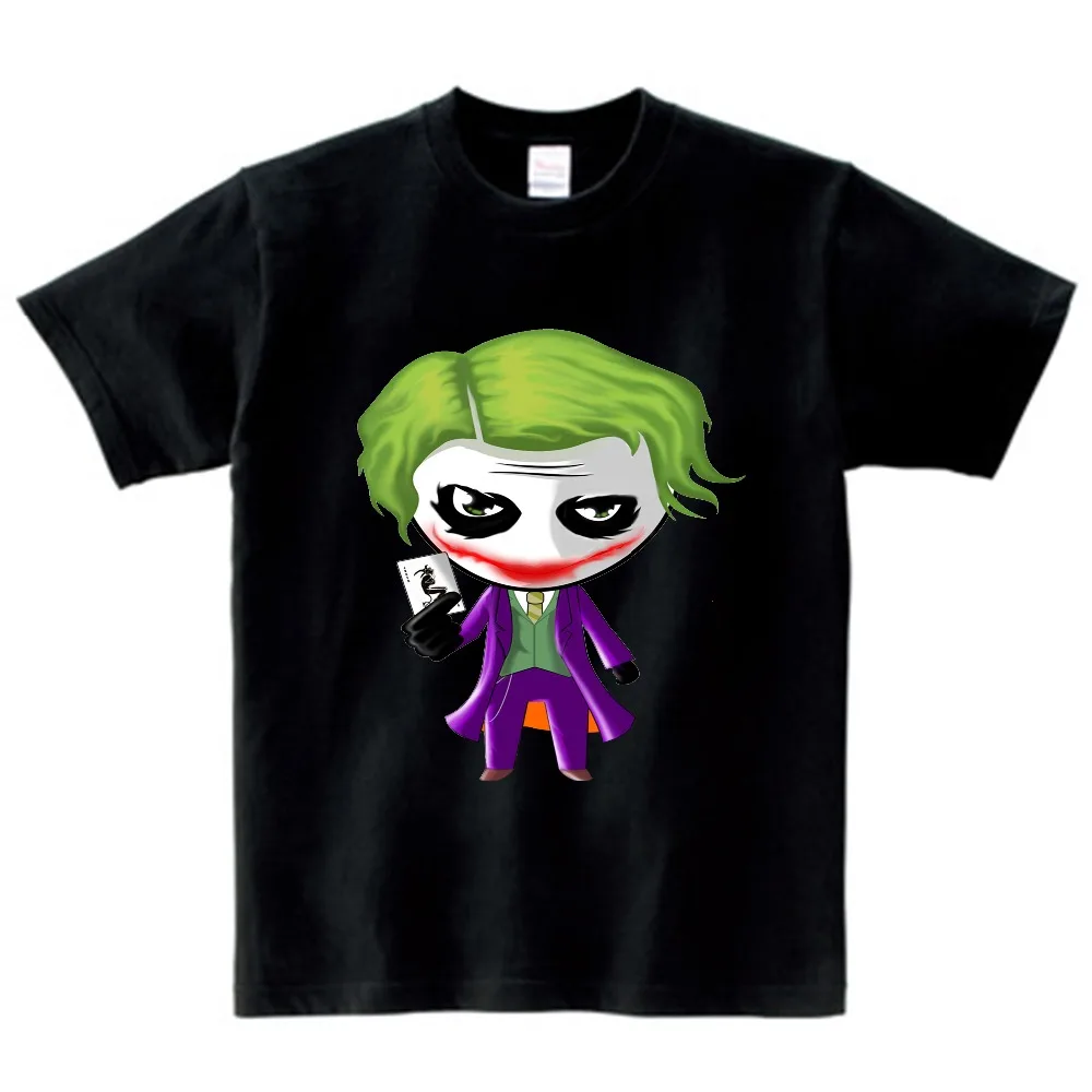 Принт отряд самоубийц Харли Квинн, Джокер previent-shirt o-образным вырезом с коротким рукавом COOL Girl Повседневный Топ Футболка детская футболка NN