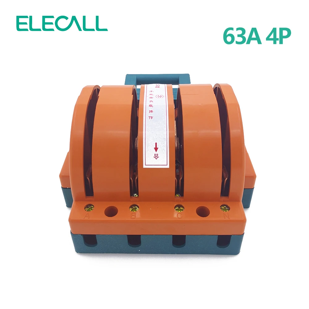 ФОТО Wholesale  Heavy Duty  63A Four Poles Double Throw Knife Disconnect Switch Delivered Safety Knife Blade Switches