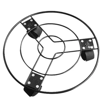 

4 Wheels Moving Metal Flower Pot Holder Universal Wheel Tray Base Iron Frame Chassis Wheels Garden Tools Plate Stand Holder