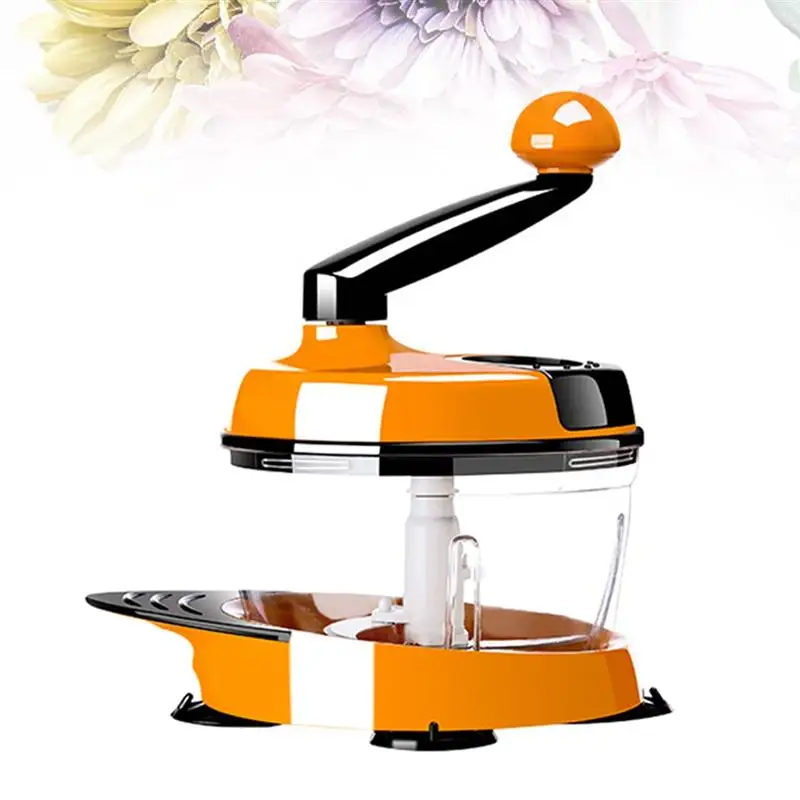 

egetable Blender Hand-powered V Mixing Food Processor Premium Manual Vegetable Chopper Meat Slicer Fruit Mixer for Kitchen