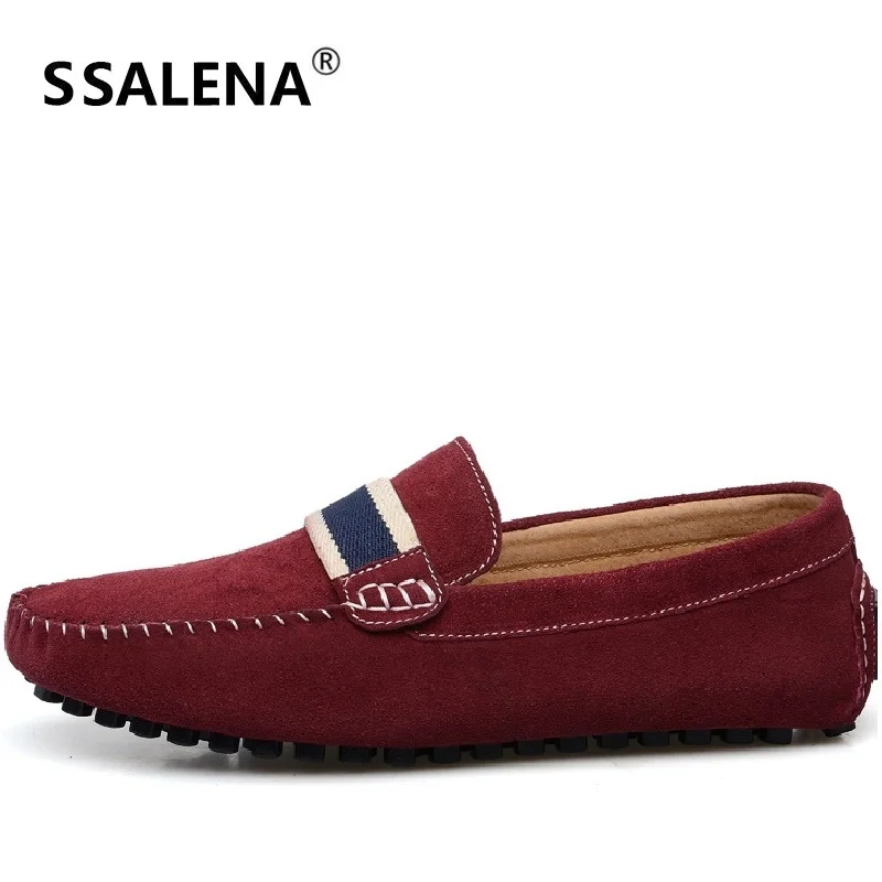 Fashion Leather Soft Moccasins Men Loafers High Quality Slip On Shoes Flats Breathable Suede Driving AA20366 | Обувь
