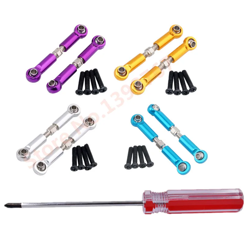 RC Car WLtoys Metal Adjustable Turnbuckle Linkages Pull Rod Front Rear