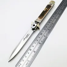 Итальянский Крестный отец складной нож D2 лезвие натуральная ручка Олений Рог карманные ножи выживания Охота тактический быстро открыть EDC инструменты