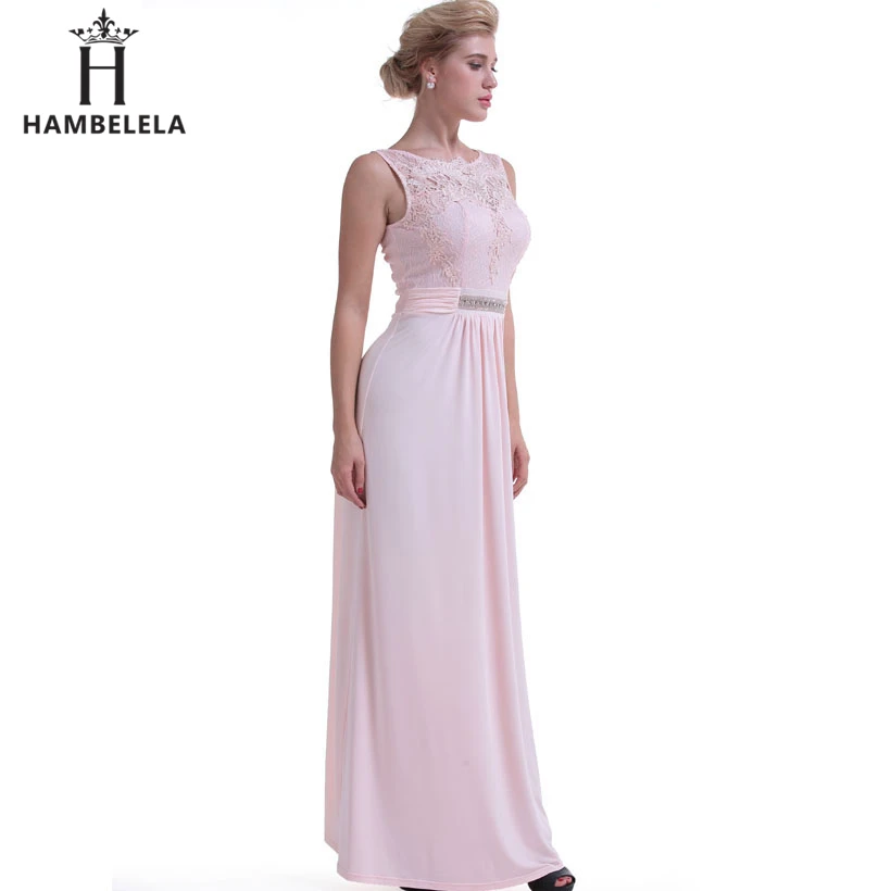 HAMBELELA Women's Elegant Floral Lace Dress Floor-Length Pleated Vestidos De Festa Maxi Empire Long Evening Party Formal Dress (8)