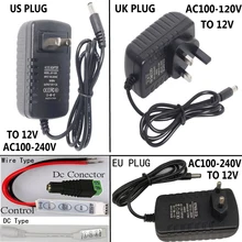 Alimentation 12 V 2A 3A 1A transformateur 220V 12 V AC DC LED 12 volts adaptateur 5A 4A LED pilote 110V 230V 240V V pour LED bande lumineuse(China)