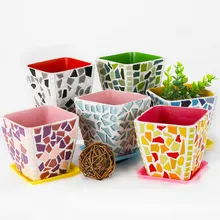 DIY Творческий мульти-мякоть цветочный горшок Материал Пакет мозаика детский фестиваль подарок для родителей и сыновей ручной работы бытовой