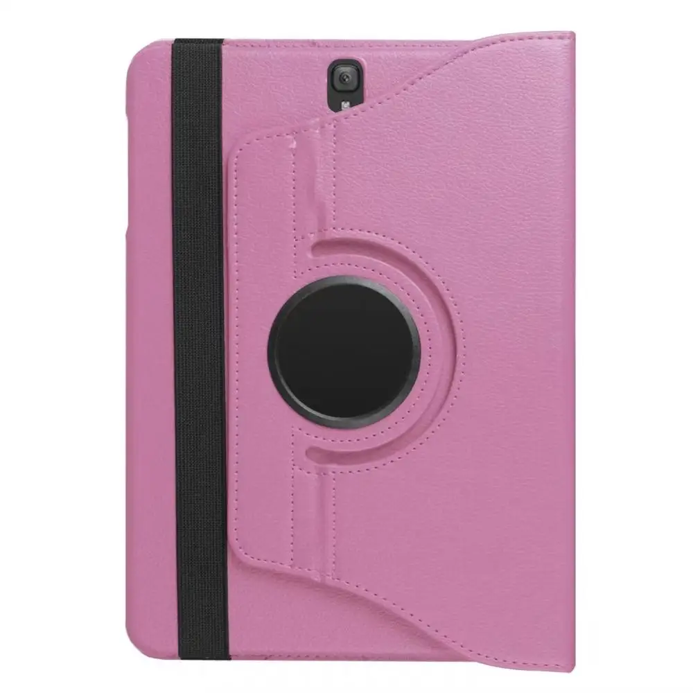 Вращающийся на 360 градусов Чехол-книжка из искусственной кожи для samsung Galaxy Tab S3 9,7 T820 T825 SM-T820 SM-T825 - Цвет: Pink
