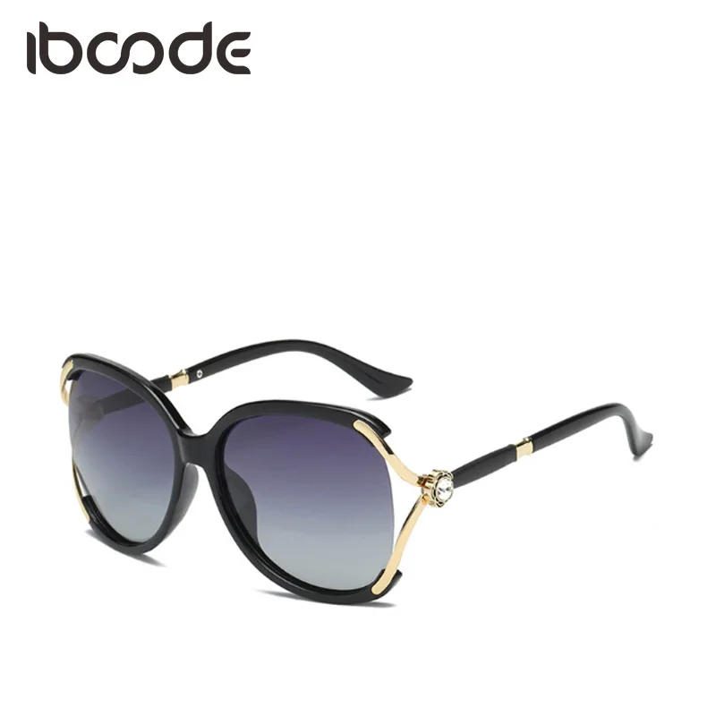 

iboode Women Sunglasses Elegant Polarized Diamond Fashion Ladies Personality Goggle Gradient Sun Glasses Rhinestone Eyewear