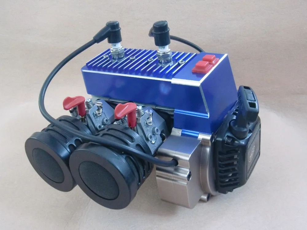 Двухцилиндровый газовый двигатель высокой мощности 60CC MCD Losi 5ive T DBXL HPI KM Rovan aja 5B 5T 5SC