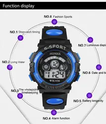 Лучшие подарки Детские часы цифровые светодио дный Кварцевые Будильник Дата спортивные электронные дети мальчики мужские часы кварцевые