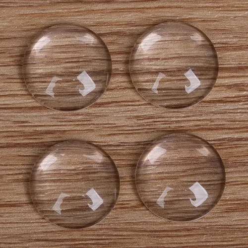 Top 8/10/12/14/16/18/20/25/30mm Round Flat Back Transparent Clear Magnifying Glass Cabochon Cameo Cover For DIY Jewelry Making - Цвет: 18mm 30pcs