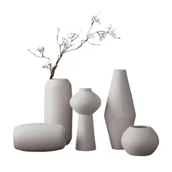 Резьбовые фарфоровая ваза для цветов дома Zen украшения Книги по искусству фигурки Nordic Керамика ваза декор Гостиная столешницы фигурки